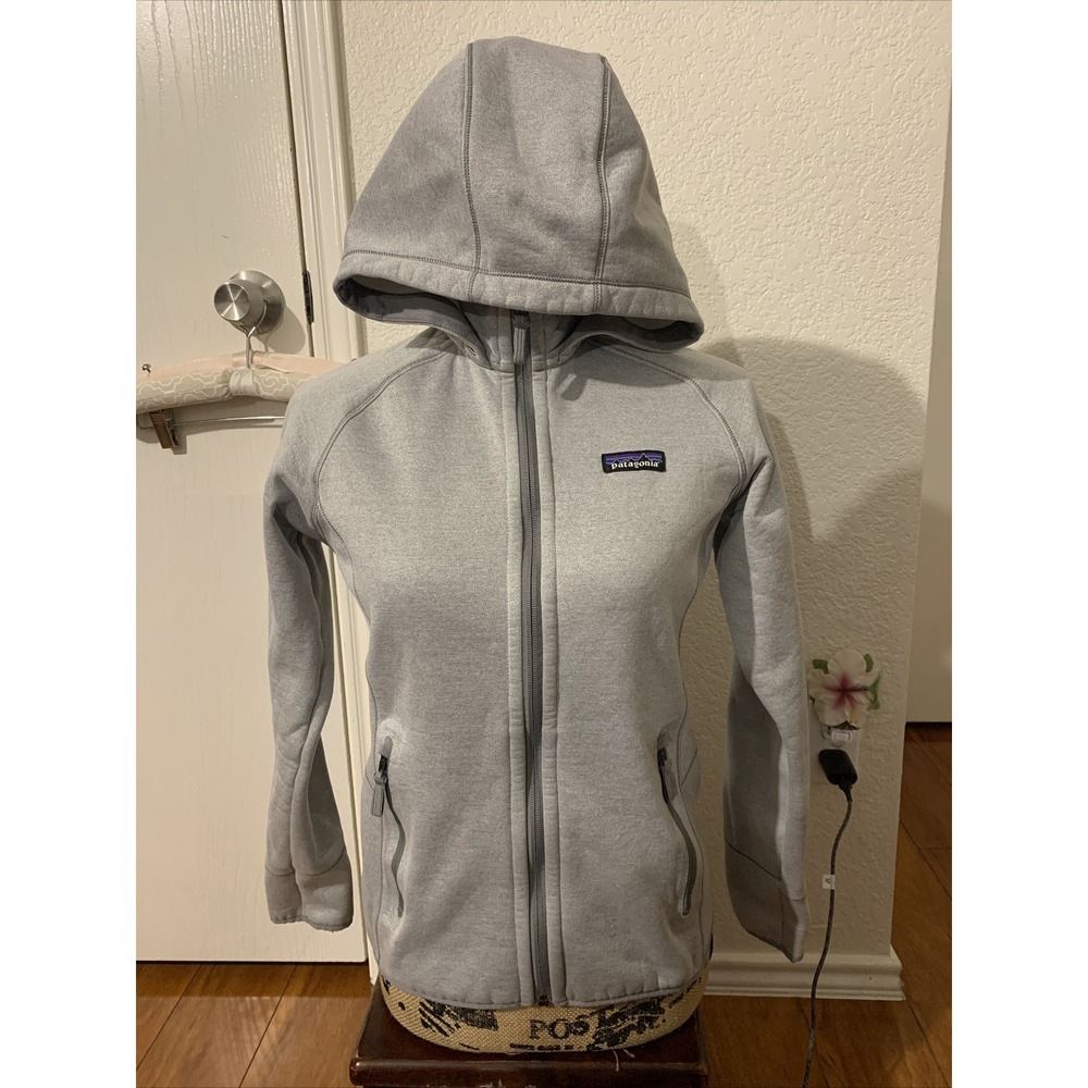 Patagonia Performance Heather Gray Better Sweater Hoody Light Jacket Sz S Womens